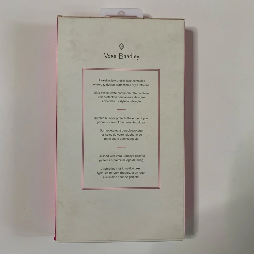 Vera Bradley New In Box Ultra Slim Flexible Frame Case For IPhone 7Plus Sz 5.5”